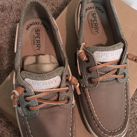 Last 1 Sperry RoseFish Taupe NEW with Box W Memory - Picture 3 of 4